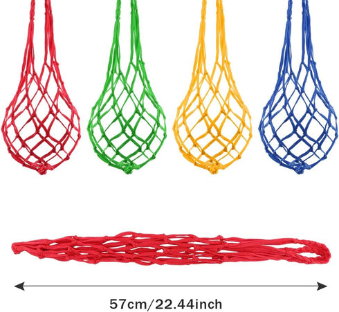 Ranjaner 4pcs Duck(4 Chicken Vegetable Hanging Feeder Polyester Chicken Vegetable String Bag with Metal Hooks in Coop