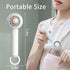 Portable Mini Handheld Fan, Rechargeable Personal Lash Fan for Women Makeup, 2 Speeds for Indoor Outdoor Travel - White