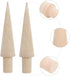 ABOOFAN 4 pcs Krumkake Waffle Cones Cream Maker Molds for Home Baking - Portable DIY Wooden Pastry Horns