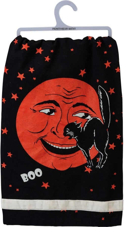 Primitives by Kathy Retro-Inspired Halloween Dish Towel, 28 x 28-Inch, Boo Design