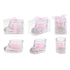 Lunaura 12 pcs Scented Baby Powder Pink Glass Baby Bootie Container Candles,