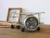 TenFuju Airplane Metal Tabletop Clock Industrial Home Decor Accents for The Mantel, Shelf, Desk, or Any Table Top