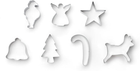 Fox Run 7-Piece Metallic Christmas Cookie Cutter Set