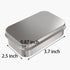 6 Pcs Mini Metal Hinged Tin Box Container Kit with Lid for Home Storage, 3.7x2.3x0.8 Inch, Silver