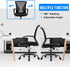 Black Office Chair Ergonomic Desk Chair, Mesh Computer Chair with Lumbar Support Armrest, Mid Back Rolling Swivel