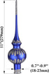 HolidayGiftShops Grace Blue Glass Christmas Tree Topper