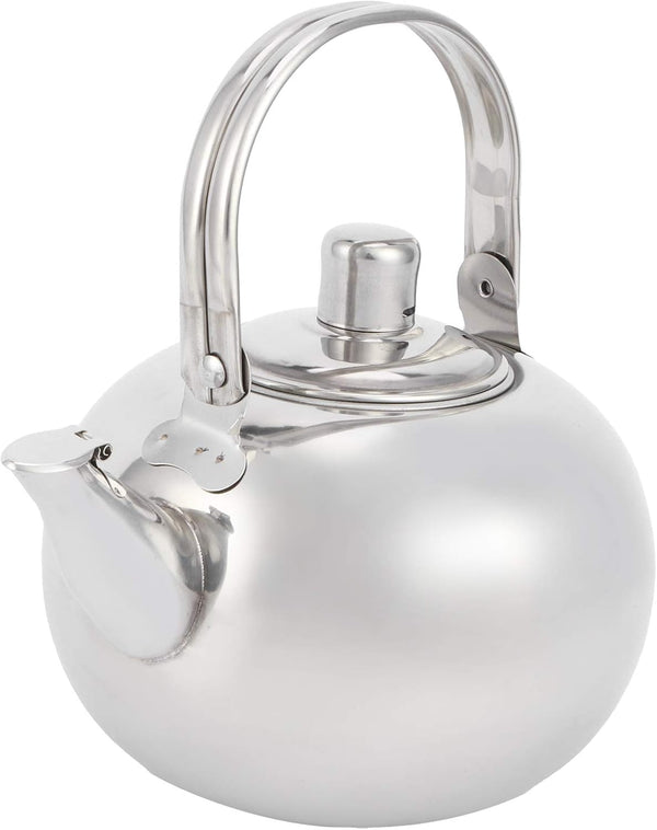 Tea Kettle for Stovetop, Stainless Steel Teapot with Filter, Flat Bottom Induction Cooker Water Kettle (Silver 14CM)