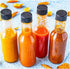 5 oz, 24 Pack Woozy gmisun Hot Sauce Bottles Vanilla Extract Bottles with Shrink Capsules, Glass Bottle with Labels