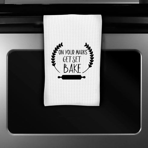 ZJXHPO Get Set Bake Towel, British Baking Show Inspired Kitchen Gift for Bake Lovers