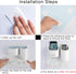Bedside Shelf Wall Mounted Rack Organizer with Headset Stand, Drink Holder, Small Hooks for Bedroom, Bathroom