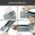 Waterproof Twin Door Draft Stopper - Adjustable Size 30" to 36" Weather Stripping Noise Blocker