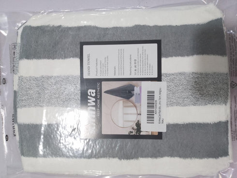 KinHwa 2 Pack Microfiber Hand Towels for Bathroom, Soft Absorbent Face Towels, Grey, 16inchx30inch for SPA Hair Bath