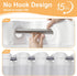 River Dream White Fabric Shower Curtain, 71x74 inches with Sheer Window, Water Repellent, No Liner Needed