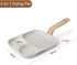 Egg Frying Pan, Nonstick 3 Section Omelette Pan, Aluminium Alloy, Suitable for Gas & Induction Cookware