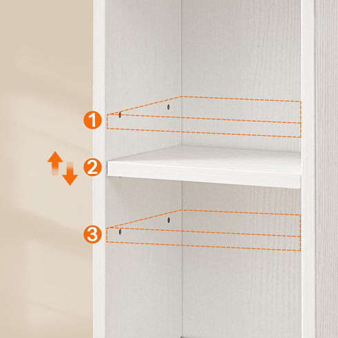 7.9" 5.9" 31.5" HOOBRO Small Bathroom Storage Cabinet, Narrow Corner Floor Cabinet with Door and Adjustable Shelf, L x