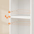7.9" 5.9" 31.5" HOOBRO Small Bathroom Storage Cabinet, Narrow Corner Floor Cabinet with Door and Adjustable Shelf, L x