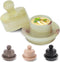 Mini Marble Butter Dish 4 Inch Green Onyx Butter Crock with Lid,