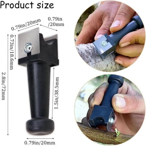 ZORZA 2Pcs Double Knife Branch Grafting Knife, Professional Grafting Cutting Tool for Gardeners & Fruit Tree Care