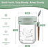 4 Pack 16 oz Overnight Oats Containers with Lids and Spoons, Glass Mason Jars with Airtight Lids, Overnight Oats Jars
