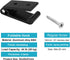 heneng 10 Pcs Black Foldable Coat Hook, 2" x 2" Aluminium Alloy Solid Hooks with Screws, Max Load 44lbs