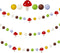 Tatuo 2 Pcs Felt Mushroom Garlands Pom Pom Garland Banner Mushroom Classroom