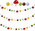 Tatuo 2 Pcs Felt Mushroom Garlands Pom Pom Garland Banner Mushroom Classroom