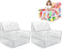 2PCS,25-inch Clear Bean Bag Chair Cover (No Filler) for Stuffed Animal Storage,