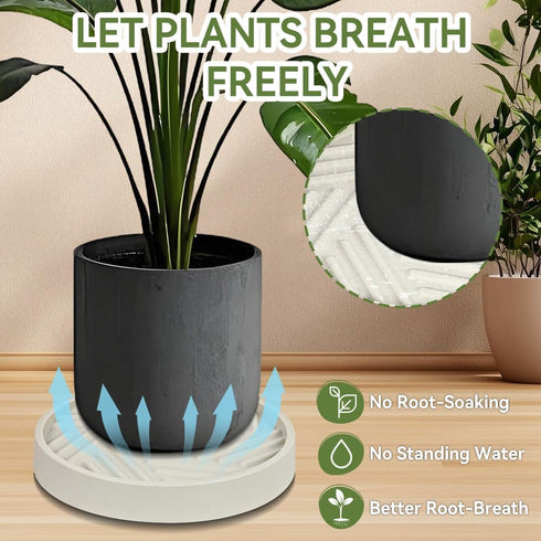 UoeRing 2 11 Inch $9.9 Pcs Plant Caddy with Hidden Wheels Heavy Duty Rolling Plant Stand, Indoor Outdoor Plant Saucer