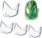 Hipiwe 5 Packs Acrylic Triangle Display Holder, Clear Plastic Easel Stands for Geodes, Rock, Mineral, Agate, Fossil,