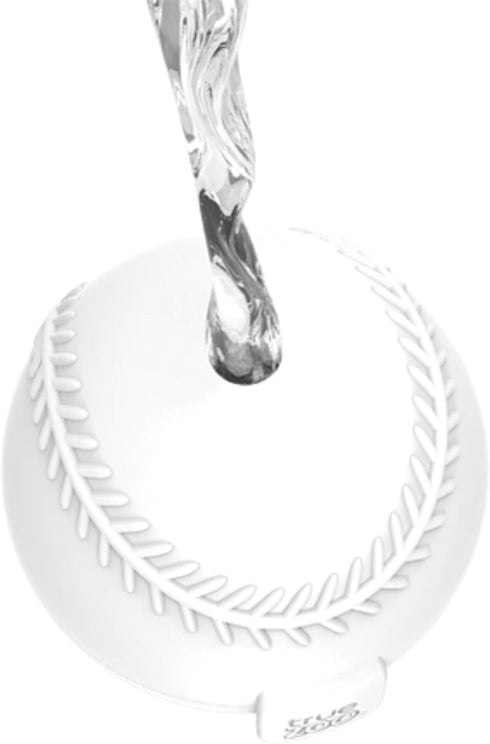 True Zoo Baseball Ice Mold, Silicone Ice Sphere Maker, Set of 1, White, Dishwasher Safe