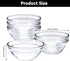 Mini Glass Bowls Set of 6, Small Dipping Bowls for Sauces, Jam, Chutney, Nut Dessert, Ice Cream Sundae Serving Bowls