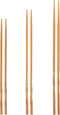YOSUKATA Reusable Natural Wooden Long Cooking Chopsticks Set of 3 Pairs: 11.8, 13, 14.2 inch