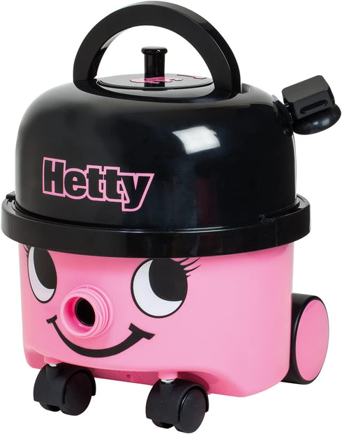 Casdon Henry & Hetty Toys - Hetty Vacuum Cleaner - Pink Vacuum Cleaning Toy with Real Function & Nozzle Accessories for