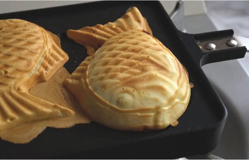 Taiyaki Japanese Fish-shaped Pancake Double Pan - Made in Korea