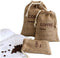 Jute Woven Bundles for Kitchen Sundries, Coffee Bean Bags, Peas Bags, Natural Burlap Drawstring Reusable (3, 11.8" X
