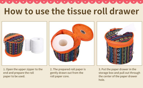 Tissue Holder Toilet Paper Storage Holder, Outdoor Hiking Roll Paper Hanging Cover Wipes Box Case Holder with Hook for
