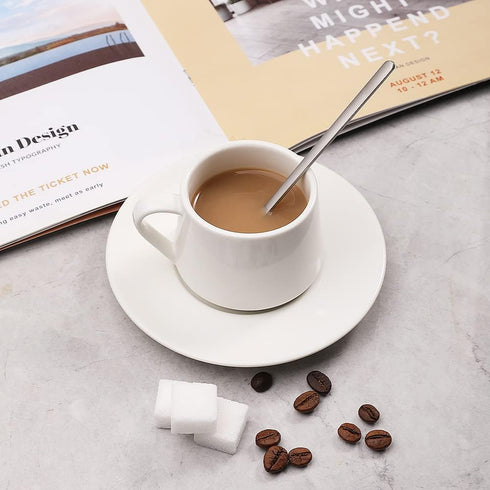 12 PCS Vogue Mini Espresso Spoons, 18/8 Stainless Steel, 5.2 Inches for Coffee, Dessert, Ice Cream, Gold