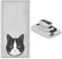 Aslsiy Set 3 Cute Black White Cat Towel Pcs Kitten Kitty Bath Hand Towels Washcloth Soft Thin Durable Towel