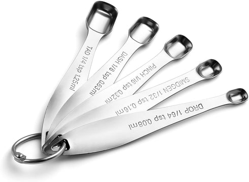 Spring Chef Stainless Steel Measuring Spoons Set of 13 with Leveler, Metal Teaspoon & Tablespoon for Cooking & Baking,