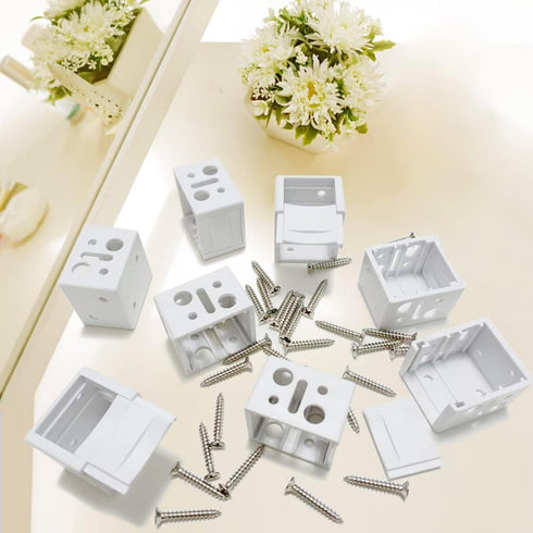 Mini Blind Brackets 1 Inch Window Blind Brackets for Headrail Holder, White (2 pcs)