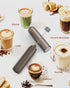 CIRCLE JOY Portable Rechargeable Milk Frother Hanheld, Dual Spring Whisk Electric Coffee Frother Wand Drink Mixer