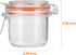 Encheng Glass Jars With Airtight Lids, 6 oz Mason Jars, Storage Jar With Hinged Lid for Home and Kitchen, 12 Pack
