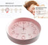 Maxspace Pink Silent Non-Ticking Wall Clock, 12in Battery Operated Analog Decorative Clock