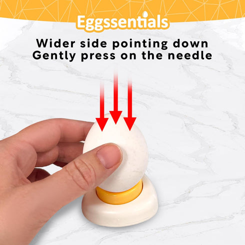 Eggssentials Egg Piercer to Cook Hard Boiled Eggs - Sturdy Base and Sharp Pin to Pierce Raw Eggs.