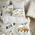 Set 2 Cozy Set Comforter with Pillowcases Queen Size, Cartoon Car Train Road Map, Bed Decor Cute Forest Traffic Baby