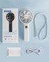 SWEETFULL Handheld Fan, Portable 5000mAh Rechargeable Battery, 6 Speed Wind, Mini Travel Fan for Women