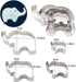 6Pcs/Set Elephant Silicone Molds & Stainless Steel Cookie Cutters for Baby Shower Party Favors Supplies
