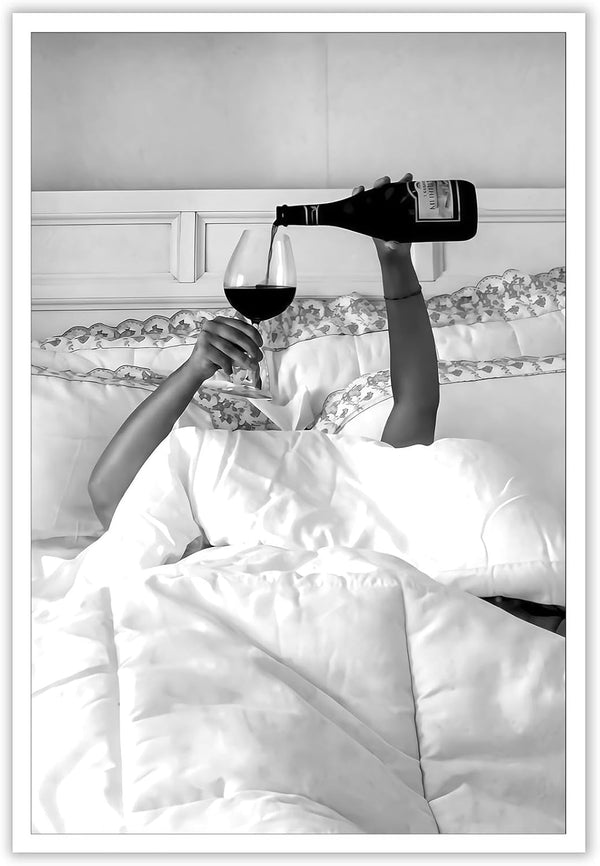 KFDJIG Preppy Canvas Wall Art Black and White Pictures Feminist Poster Trendy Teen