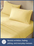 4 Set 1 1 2 Kids Queen Size Yellow Bed Sheets - Piece Kids Yellow Microfiber Sheet - Flat, Fitted & Pillowcases