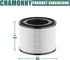 AP-S0610L Filter Replacement, Compatible with MOO-KA AP-S0610L Air Purifier, 2 Pack H13 True HEPA Filter